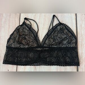 Victoria's Secret Black ID#36007169 Wire-Free Bralette Lace Small